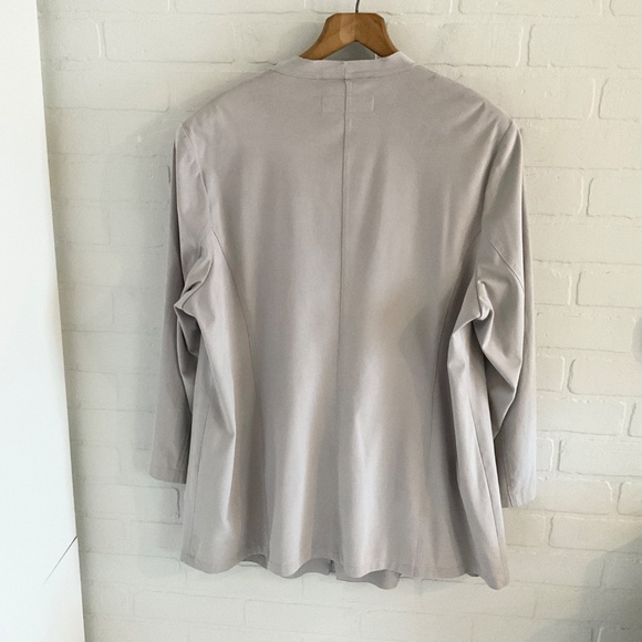 Barbara Lebek Women’s Jacket Faux Suede Bone Pockets Flowy Sz 3X - Picture 7 of 16